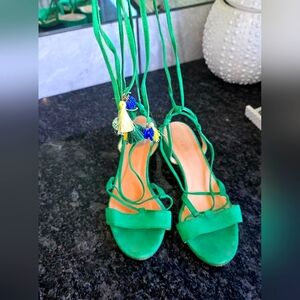 J. Crew Factory Emerald Green Sandals